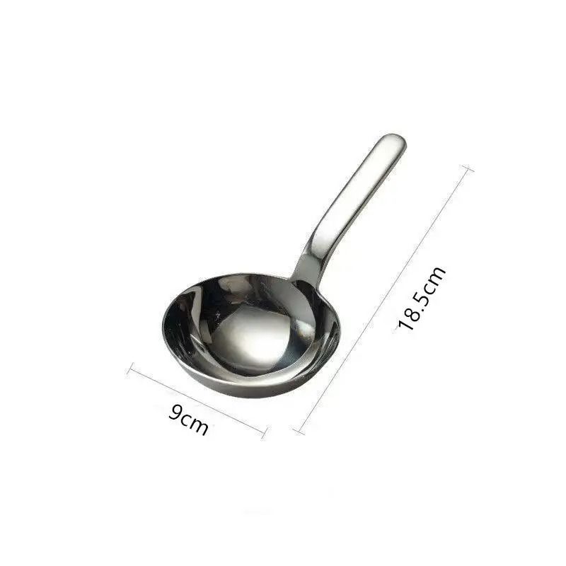 Stainless Steel Deep Soup Spoon With Short Handle Kitchen Ladle 6