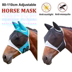 fine mesh horse fly mask with ears uv protection for equine care