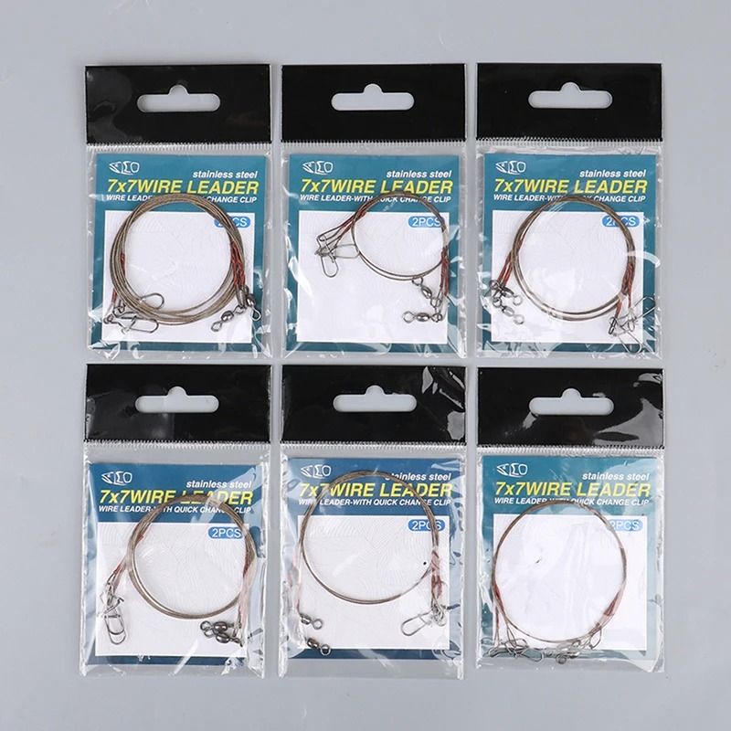 Steel Fishing Line Wire Leader Anti Bite Anti Winding Fishing Leash 0