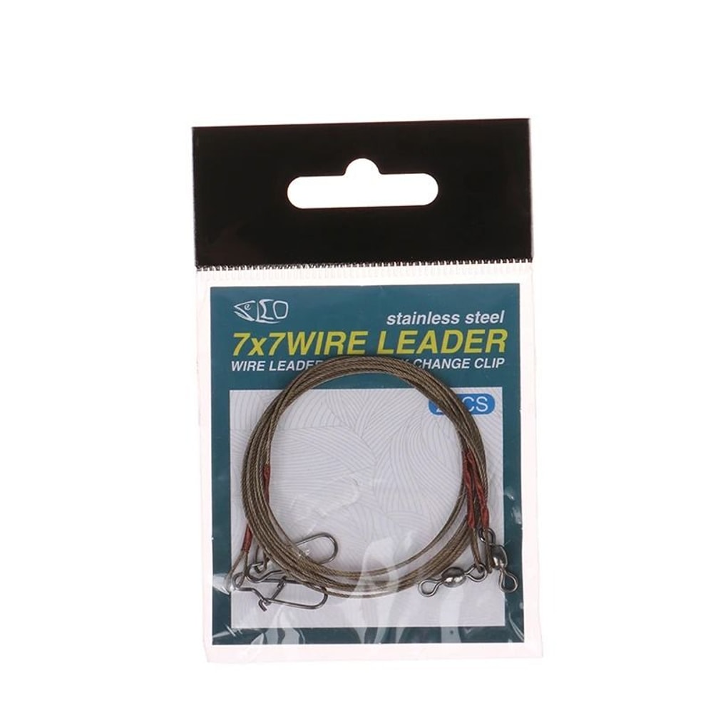 Steel Fishing Line Wire Leader Anti Bite Anti Winding Fishing Leash 10