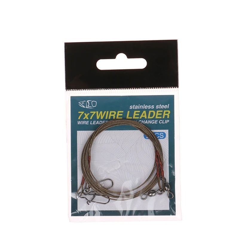 Steel Fishing Line Wire Leader Anti Bite Anti Winding Fishing Leash 10