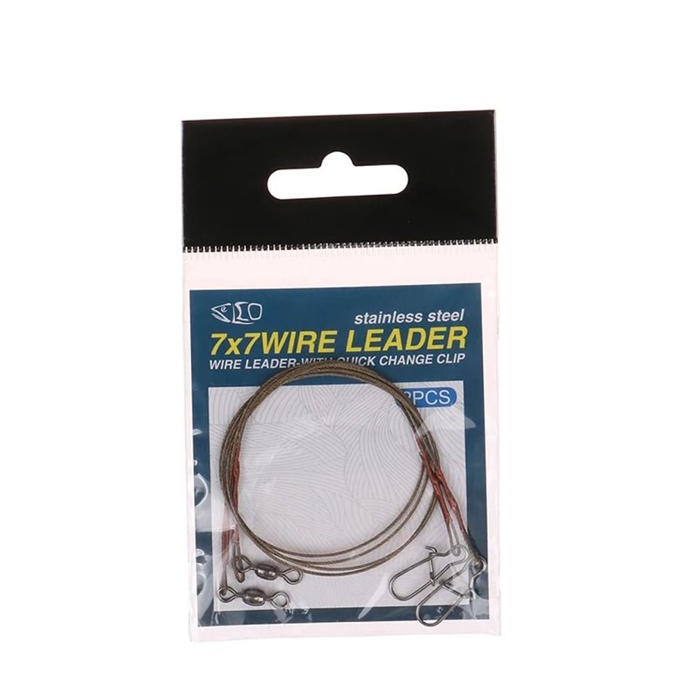 Steel Fishing Line Wire Leader Anti Bite Anti Winding Fishing Leash 11