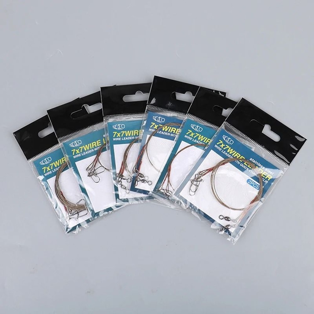 Steel Fishing Line Wire Leader Anti Bite Anti Winding Fishing Leash 1