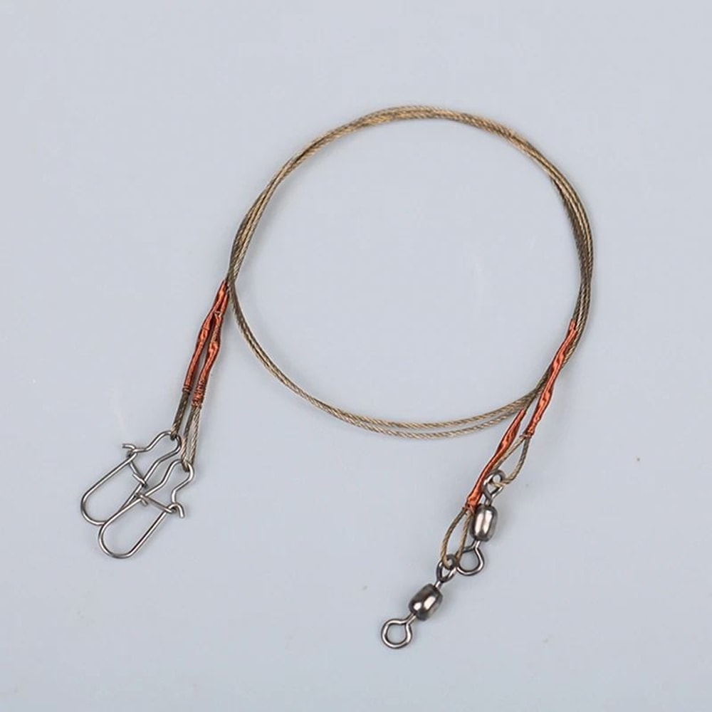 Steel Fishing Line Wire Leader Anti Bite Anti Winding Fishing Leash 2