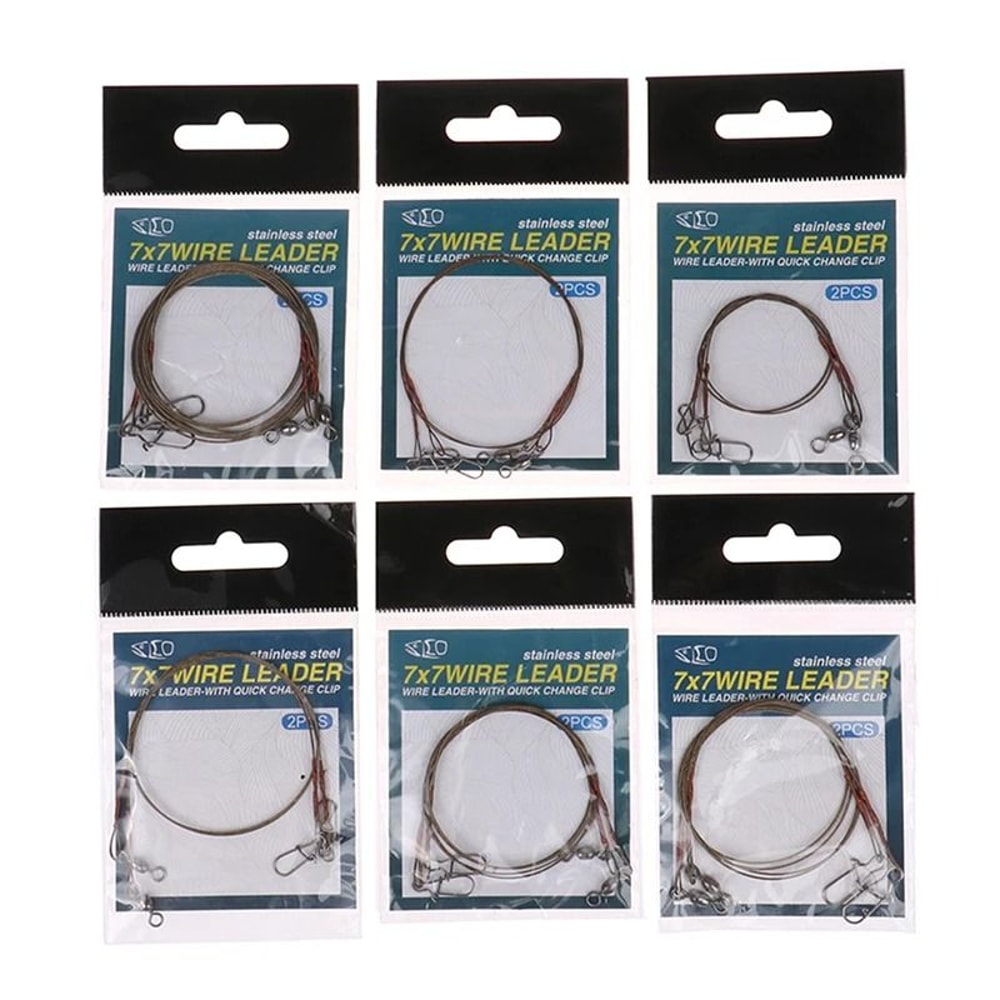 Steel Fishing Line Wire Leader Anti Bite Anti Winding Fishing Leash 4