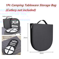 camping tableware storage bag portable utensil organizer for travel bbq