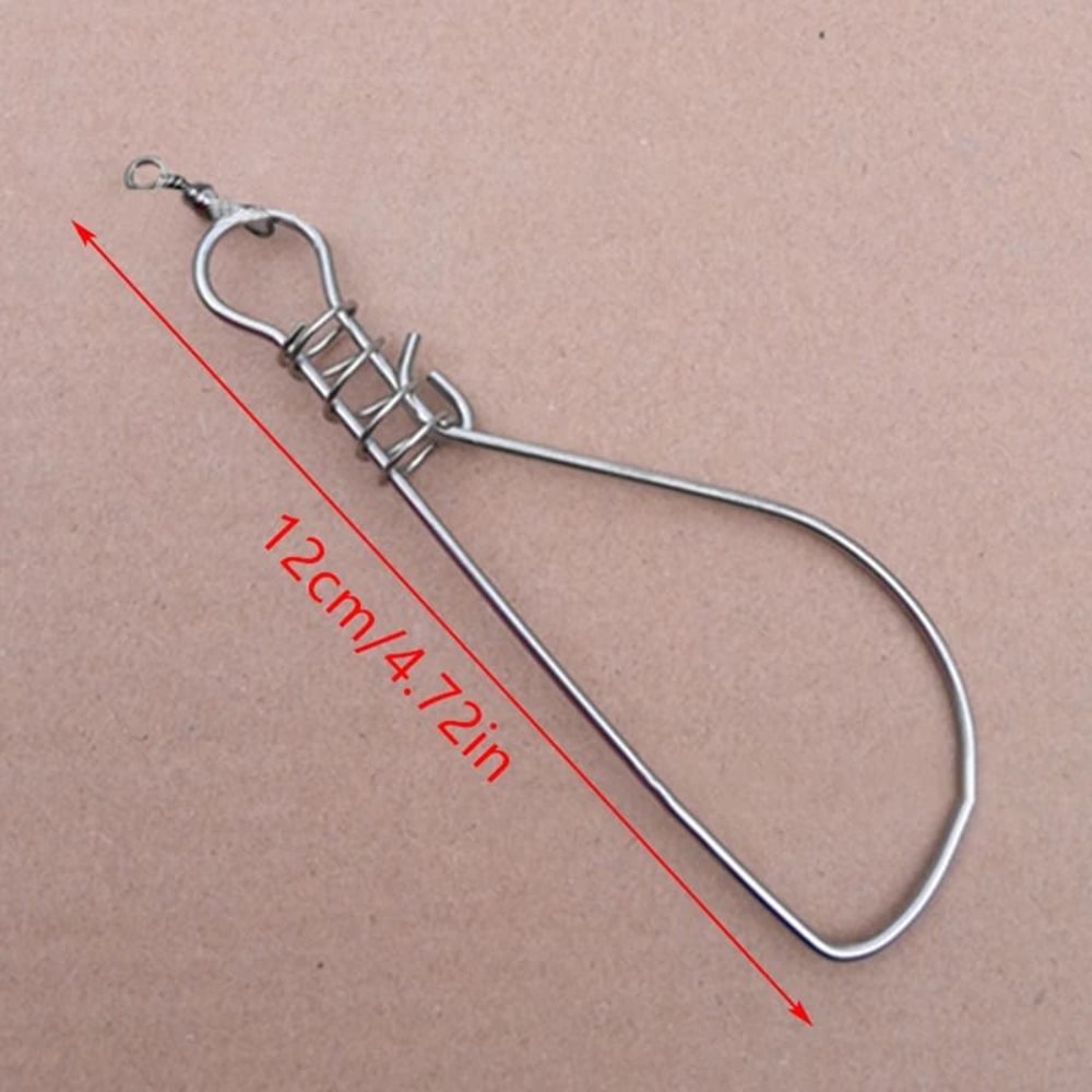 Stainless Steel Fishing Rope Lanyard With Buckle And Hooks Fish Lock 5