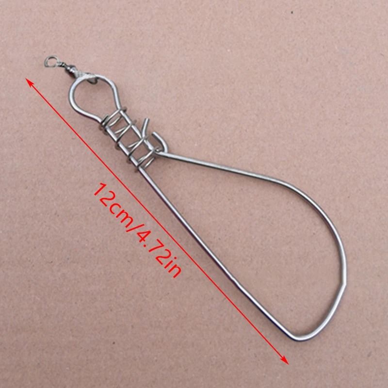 Stainless Steel Fishing Rope Lanyard With Buckle And Hooks Fish Lock 5