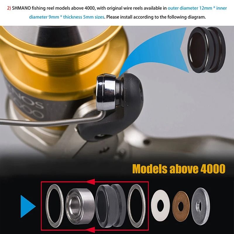 Ceramic SIC Fishing Line Roller Thread Guide For Spinning Reel 1