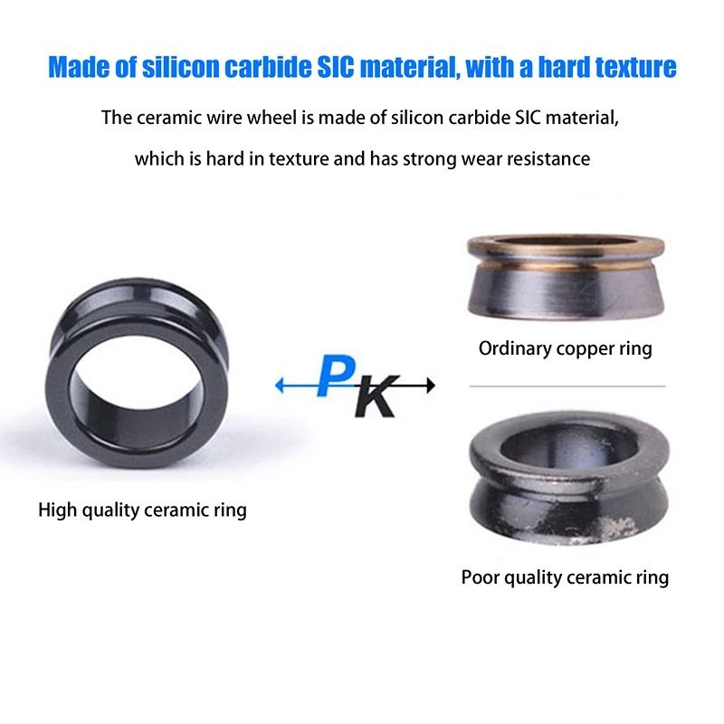 Ceramic SIC Fishing Line Roller Thread Guide For Spinning Reel 4