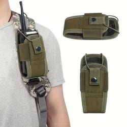 nylon walkie talkie holster pouch waist carry bag for camping hunting