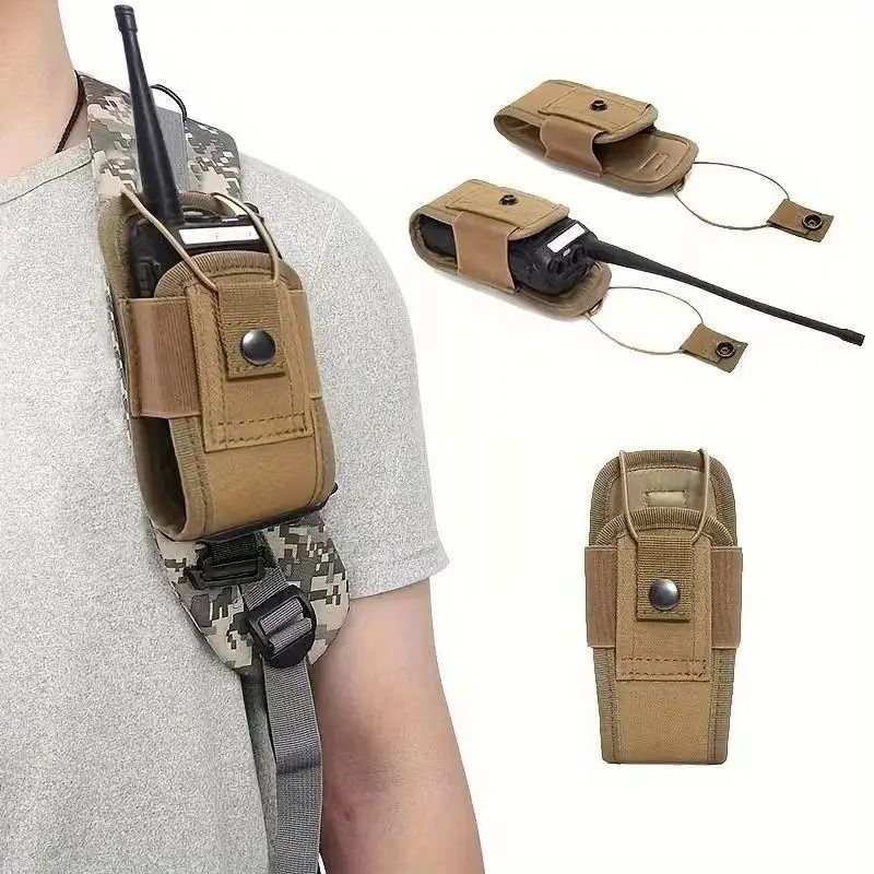Nylon Walkie Talkie Holster Pouch Waist Carry Bag For Camping Hunting 2