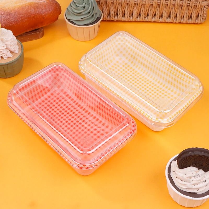 Disposable Rectangular Plastic Food Containers With Lids For Cake Picnic Bento 10 Piece Set 3