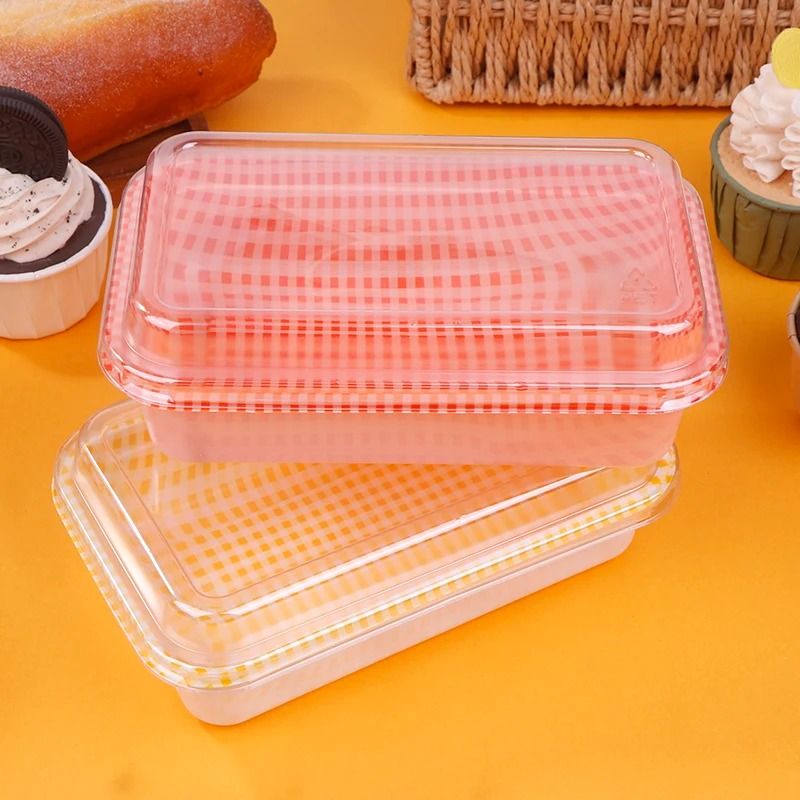 Disposable Rectangular Plastic Food Containers With Lids For Cake Picnic Bento 10 Piece Set 4