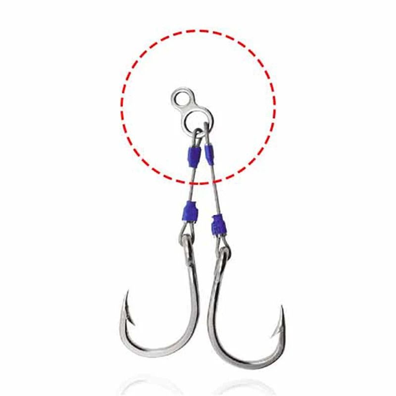Stainless Steel Assist Hook Figure 8 Rings Fishing Lure Connectors 10 Piece Set 2