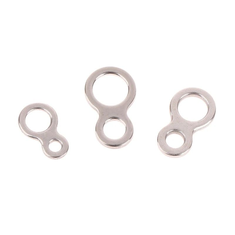 Stainless Steel Assist Hook Figure 8 Rings Fishing Lure Connectors 10 Piece Set 5