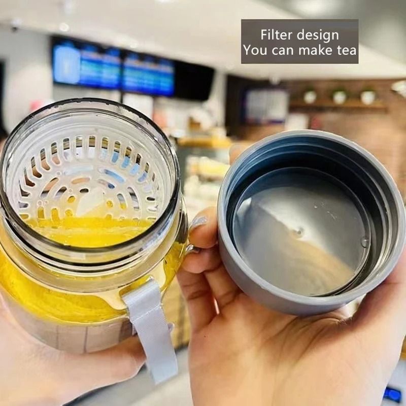 Outdoor Sports Water Bottle 1000ML Plastic Drink Cup For School Travel 3