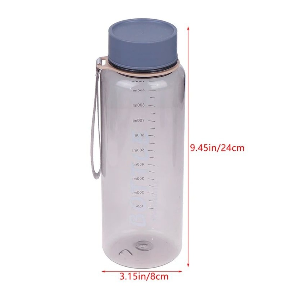 Outdoor Sports Water Bottle 1000ML Plastic Drink Cup For School Travel 5