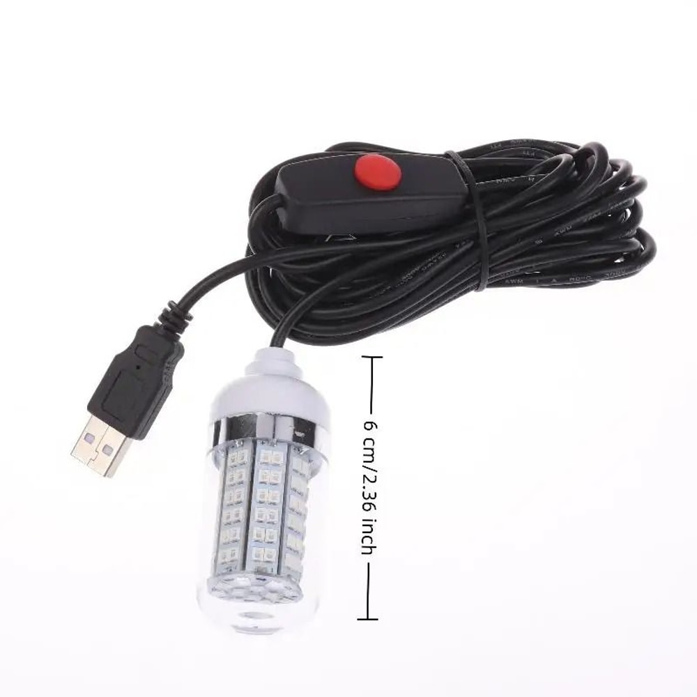 USB LED Fishing Light Underwater Fish Attractor Lamp For Night Fishing 5