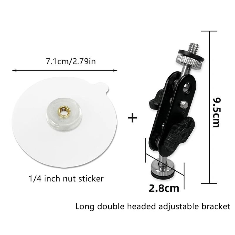 Stainless Steel Adhesive Camera Mount No Drill Bracket With 1 4 Inch Interface 9