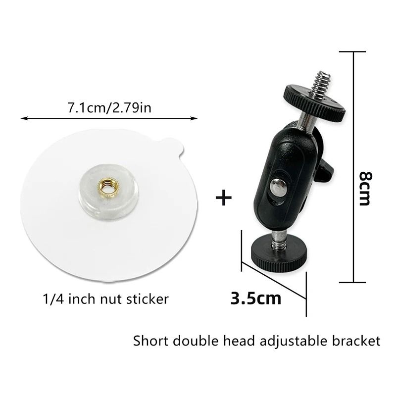 Stainless Steel Adhesive Camera Mount No Drill Bracket With 1 4 Inch Interface 8