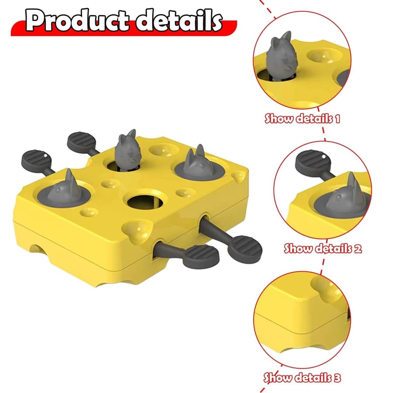 Cat Puzzle Feeder Toy Slow Feeder Foraging Game For Indoor Cats 4