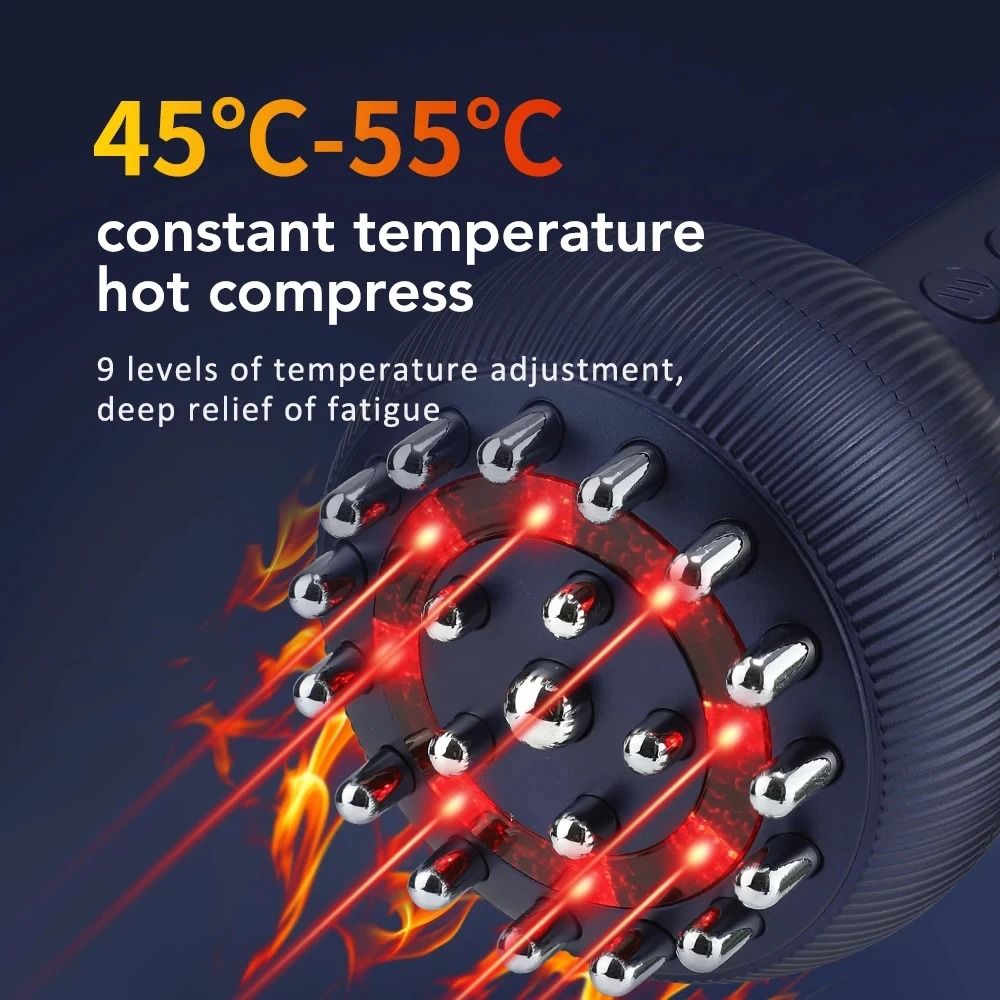 Electric Meridian Scalp And Body Massager With EMS Microcurrent Heat And Vibration Therapy 3