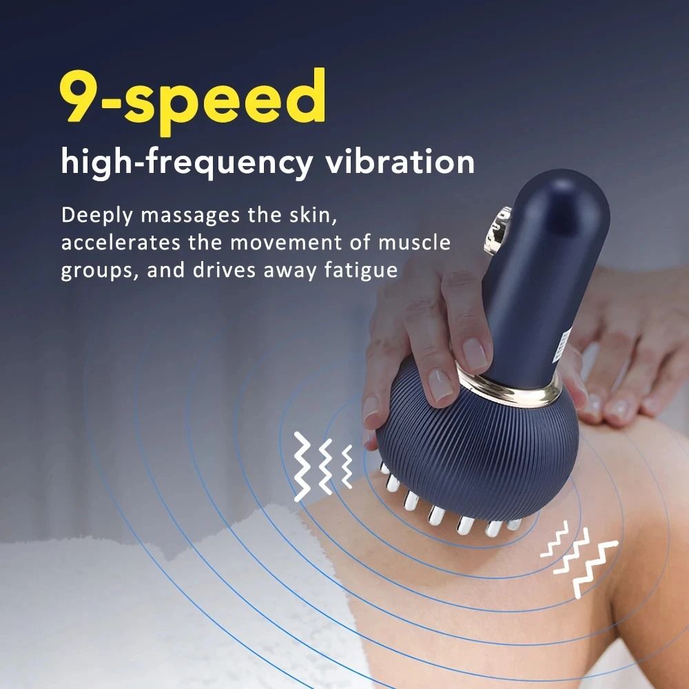 Electric Meridian Scalp And Body Massager With EMS Microcurrent Heat And Vibration Therapy 5