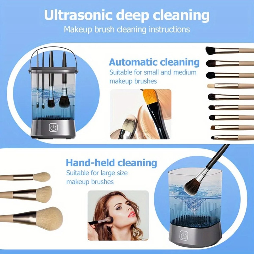Automatic Electric Makeup Brush Cleaner With Washing Drying And Type C Charging 1