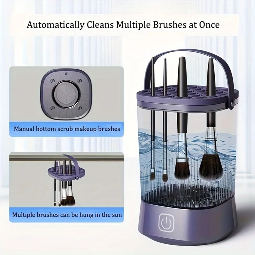Automatic Electric Makeup Brush Cleaner With Washing Drying And Type C Charging 3