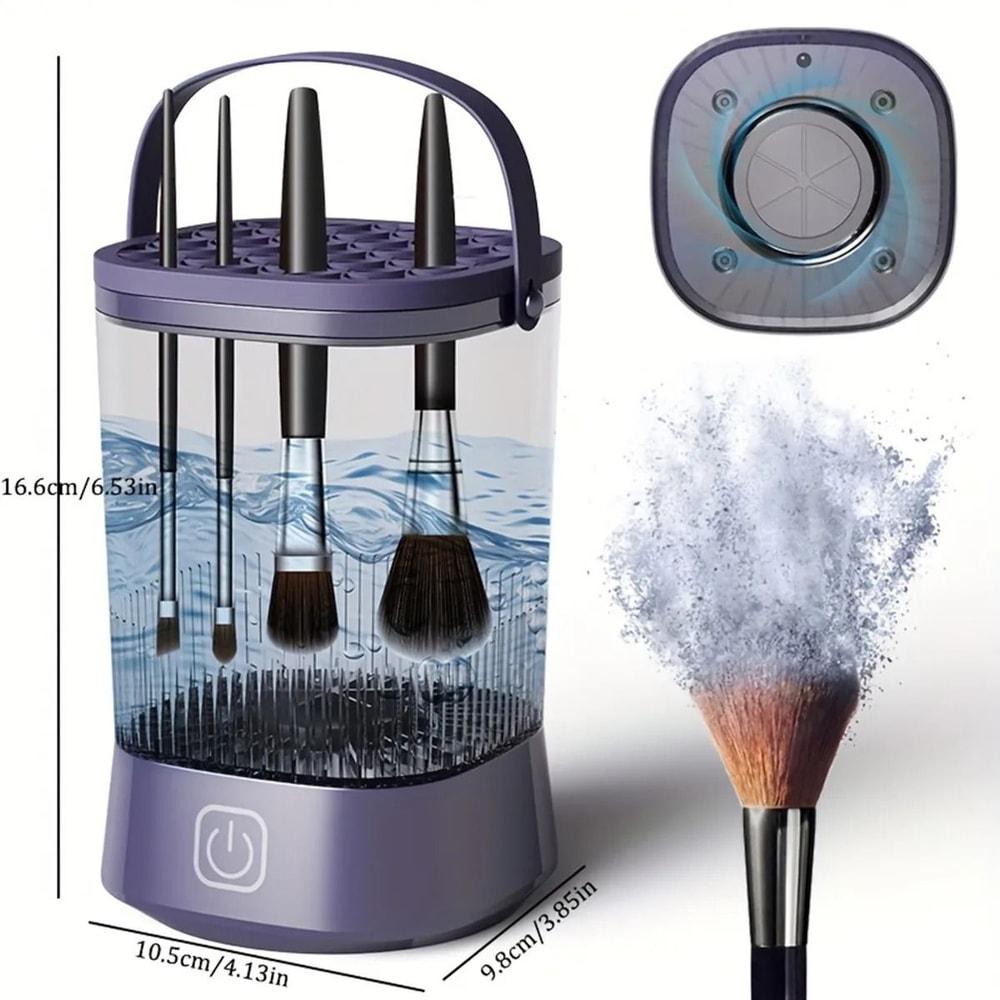 Automatic Electric Makeup Brush Cleaner With Washing Drying And Type C Charging 5