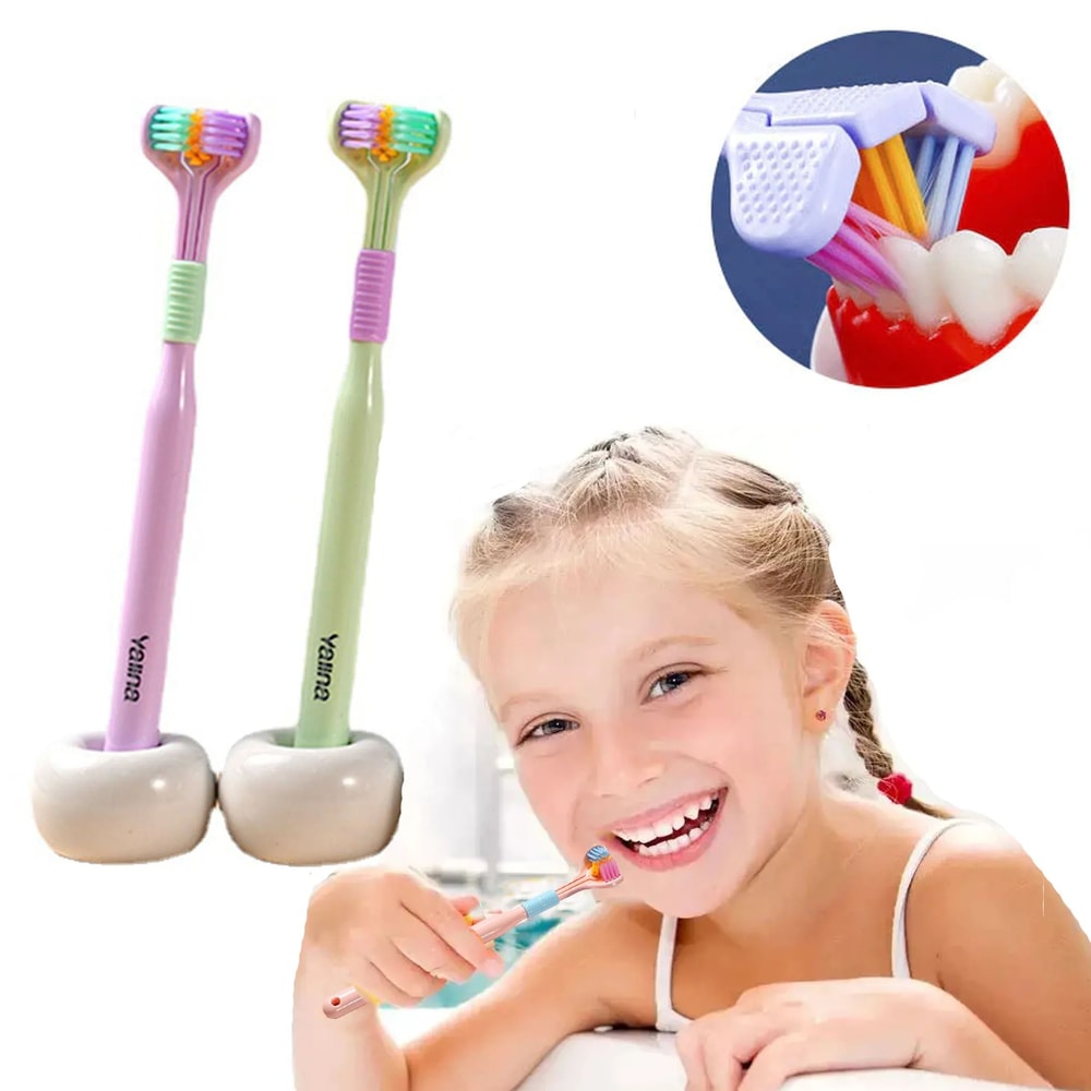 Three Sided Ultra Soft Toothbrush With Fine Bristles For Gentle Oral Care Cleaning 1