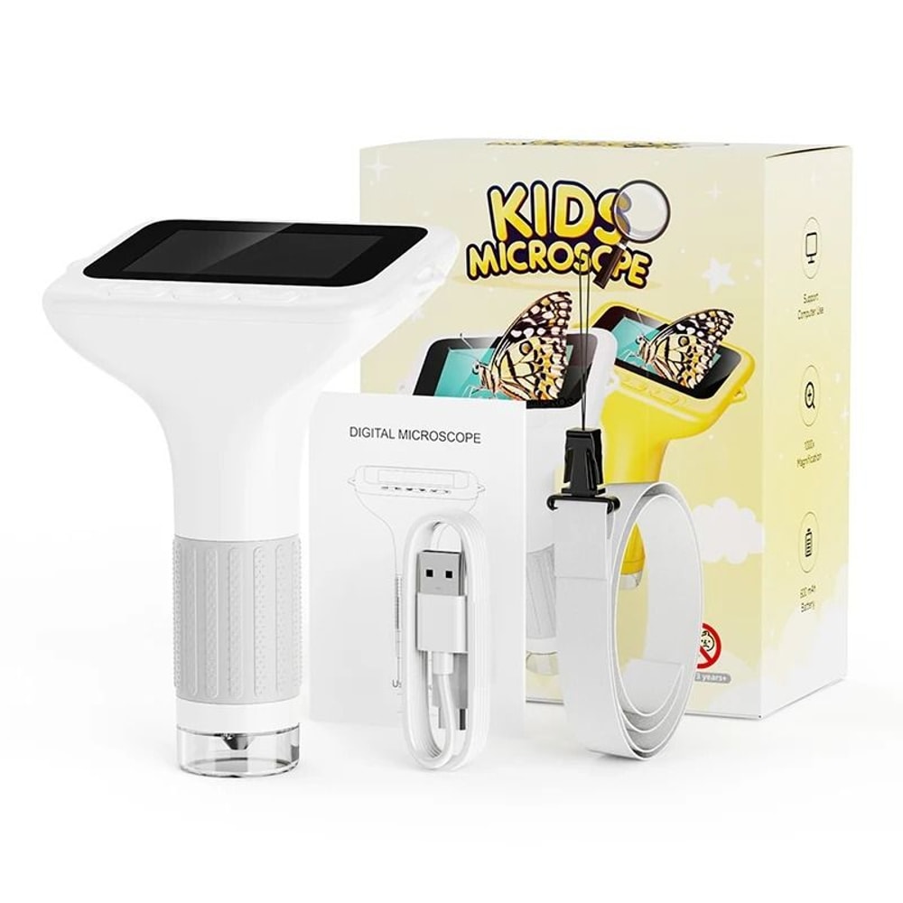 Digital Microscope For Kids With 3 Inch LCD Screen And 1000X Magnification Educational Toy 7