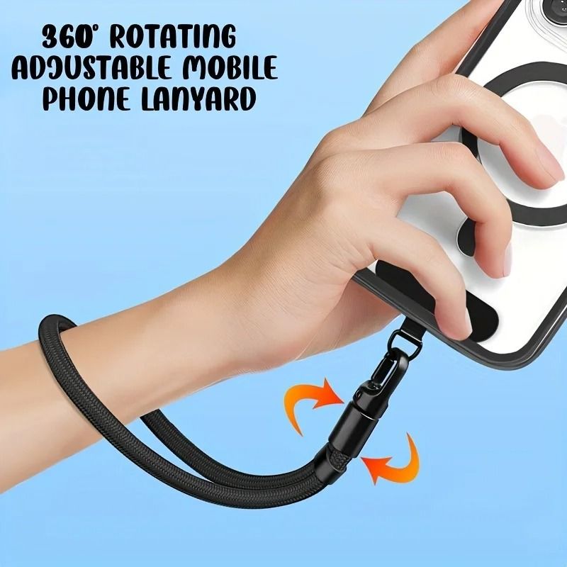 Adjustable Phone Lanyard Strap Clip Holder For Neck Shoulder Crossbody And Wrist Use 0