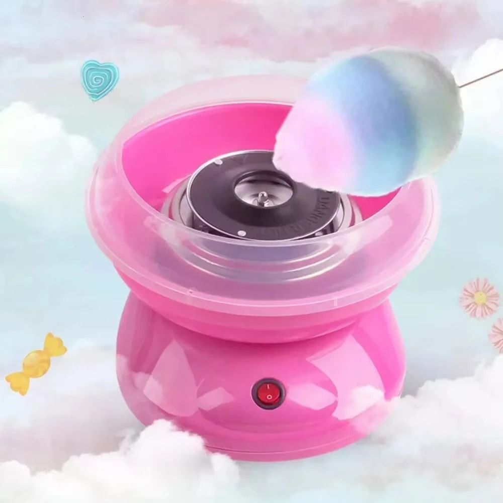 Mini Electric Cotton Candy Maker With Splash Proof Plate For Home Kids Parties 5