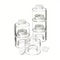 6 Piece Transparent Spice Jar Set With Stackable Seasoning Containers And Kitchen Rack 1