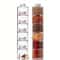6 Piece Transparent Spice Jar Set With Stackable Seasoning Containers And Kitchen Rack 4