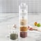 6 Piece Transparent Spice Jar Set With Stackable Seasoning Containers And Kitchen Rack 5