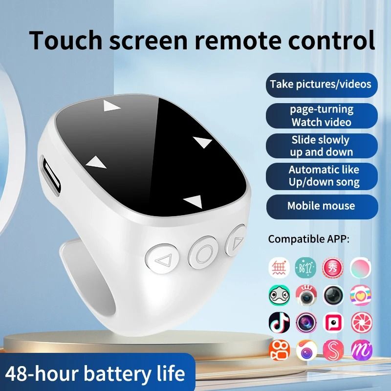 Smart Bluetooth Fingertip Ring Remote Control For Mobile Phone Camera And Media 1