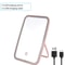Foldable LED Vanity Mirror With Tricolor Lighting USB Rechargeable Touch Control 8