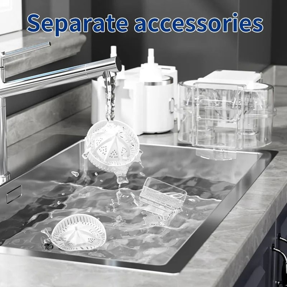 Dual Head Electric Citrus Juicer Machine With Power Cord And Cleaning Brush 4