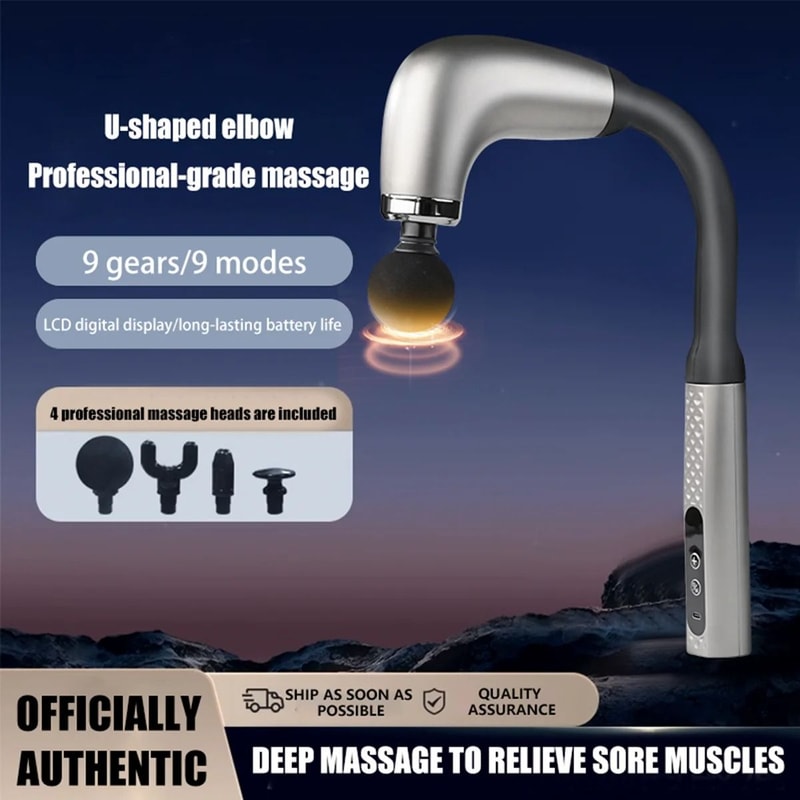 Electric Fascia Gun Massager With 9 Levels For Muscle Relaxation And Fitness Recovery 0