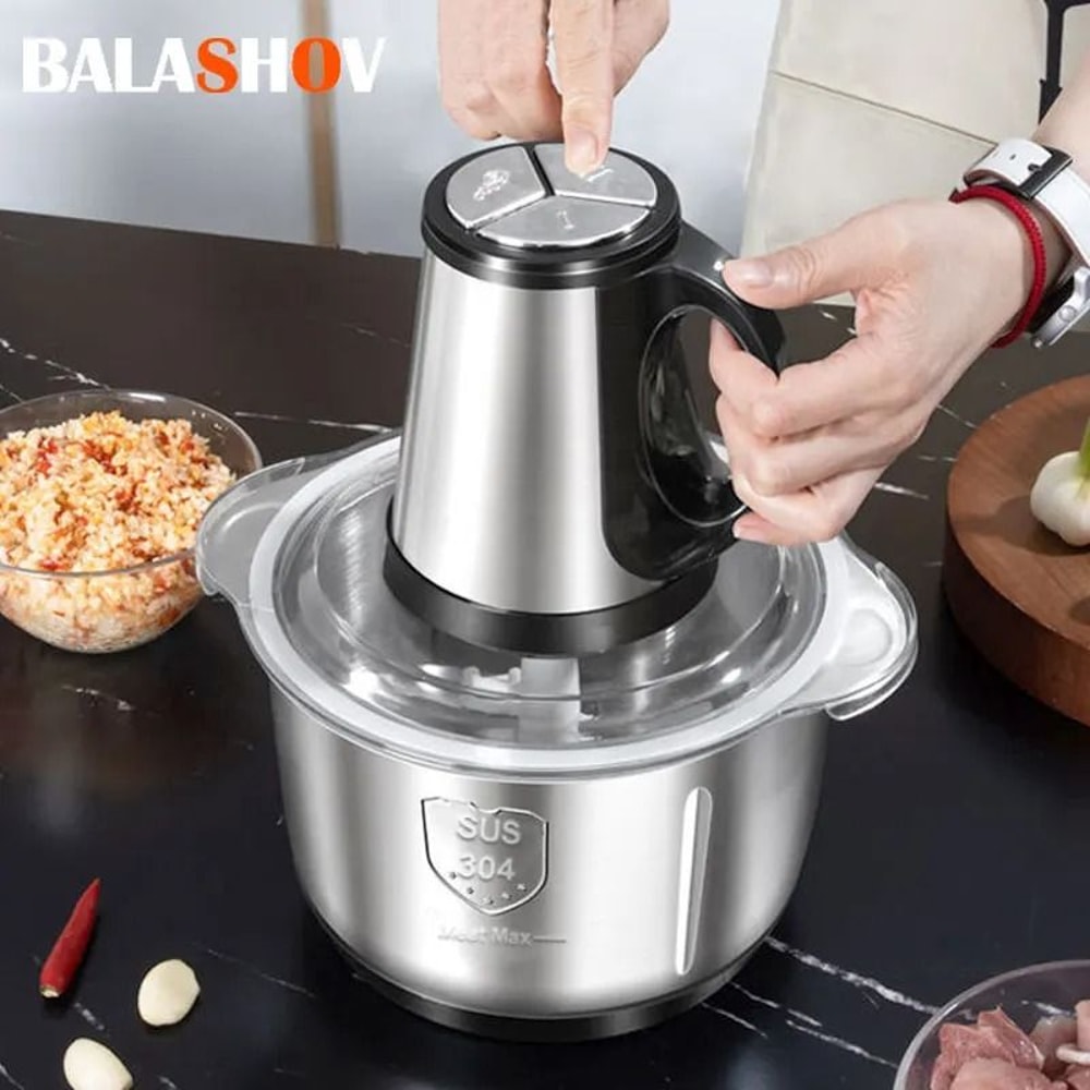 Electric Meat Mincer Grinder Stainless Steel Food Chopper 5L Large Capacity 0