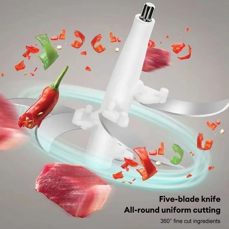 Electric Meat Mincer Grinder Stainless Steel Food Chopper 5L Large Capacity 2