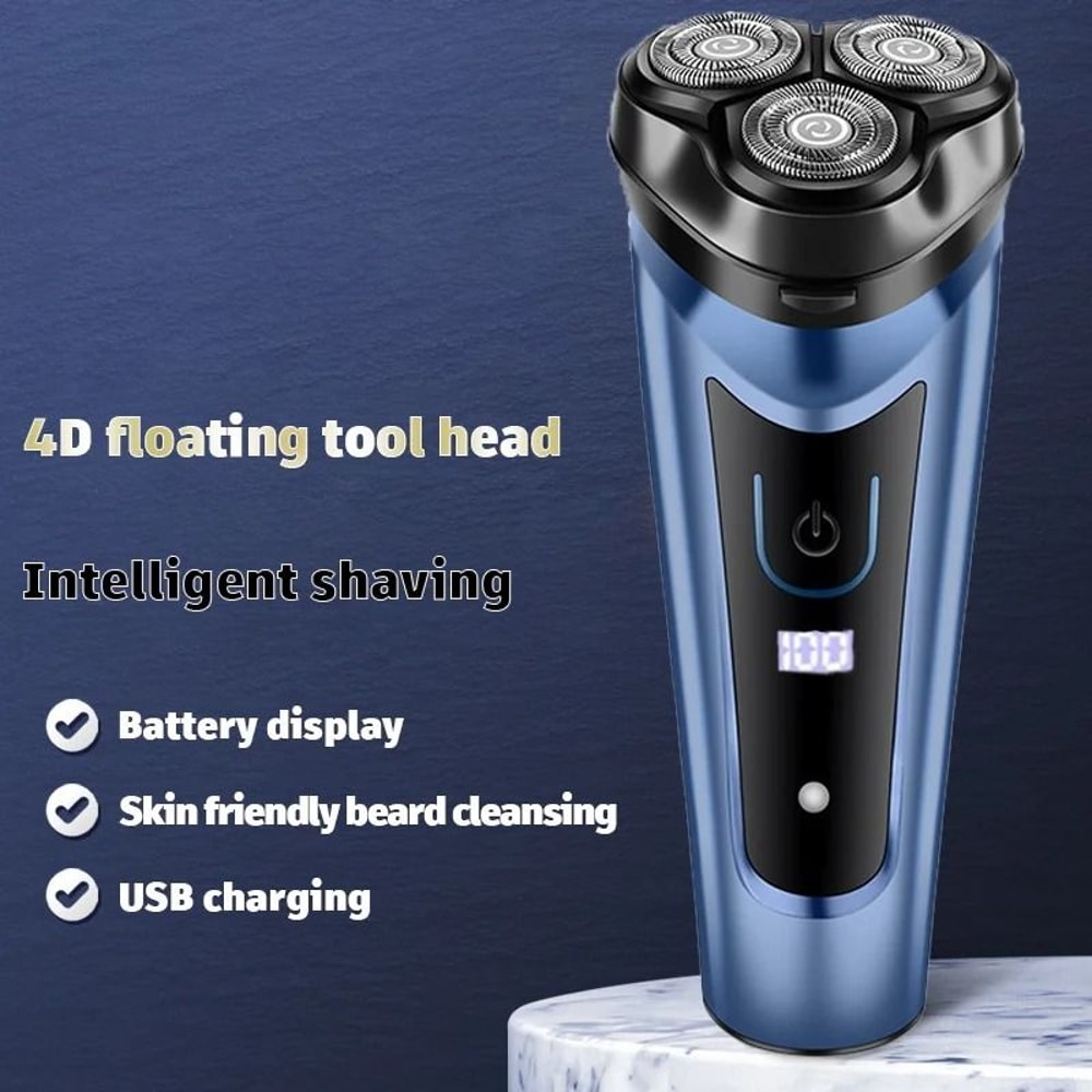 USB Rechargeable Electric Shaver For Men Waterproof Rotary Razor 3