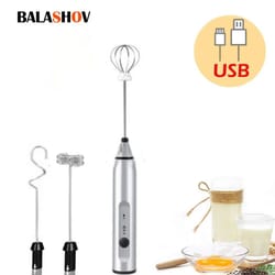 usb rechargeable electric milk frother handheld coffee whisk mixer