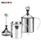 Stainless Steel Double Mesh Milk Frother 400ml Manual Coffee Creamer 0