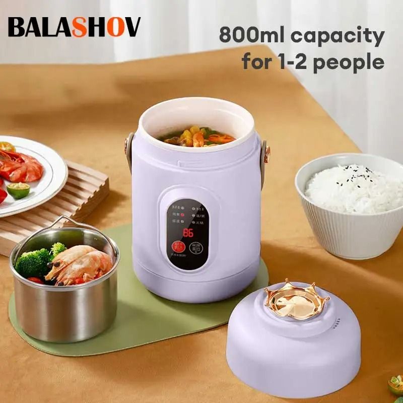 Portable Multifunction Electric Rice Cooker Travel Mini Hot Pot 0