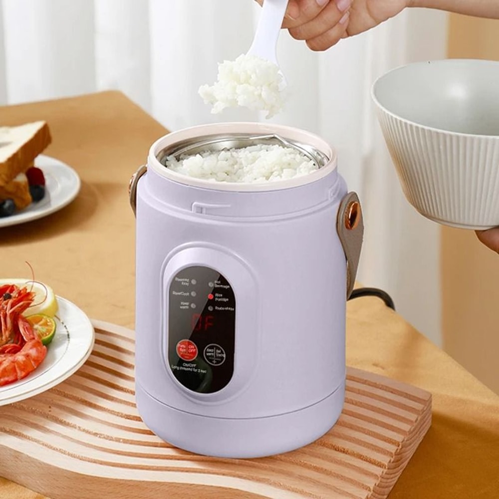 Portable Multifunction Electric Rice Cooker Travel Mini Hot Pot 3