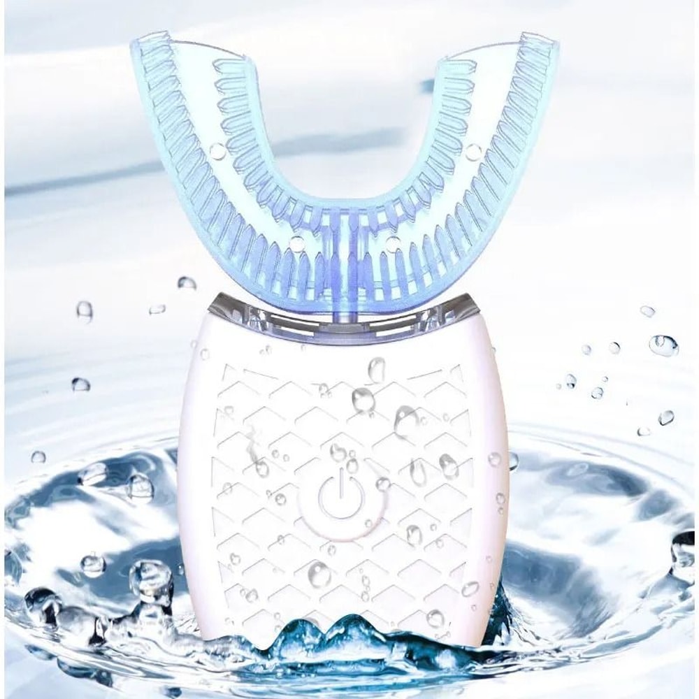 Wireless Charging U Shaped Electric Toothbrush 360 Degree Silicone Ultrasonic 3